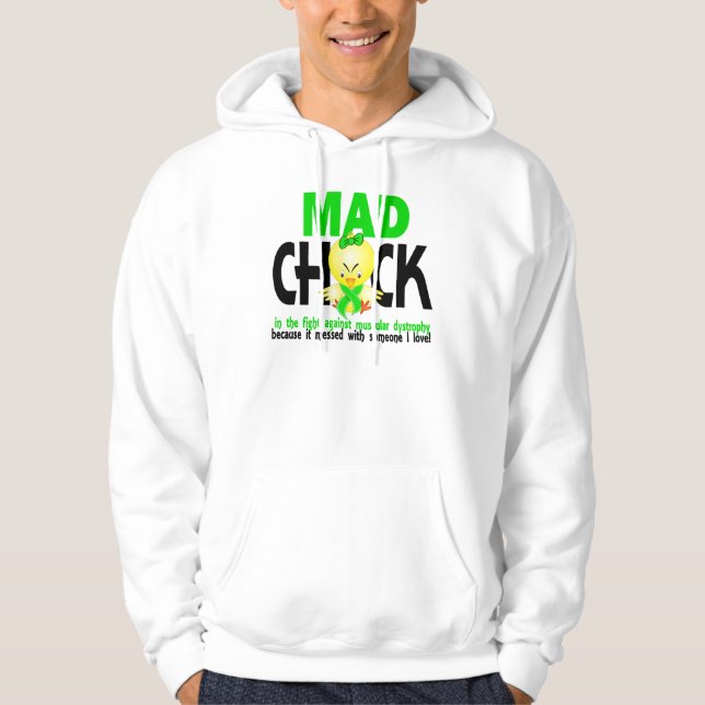 Tokig chick i den muskulösa dystrophyen för sweatshirt (Framsida)