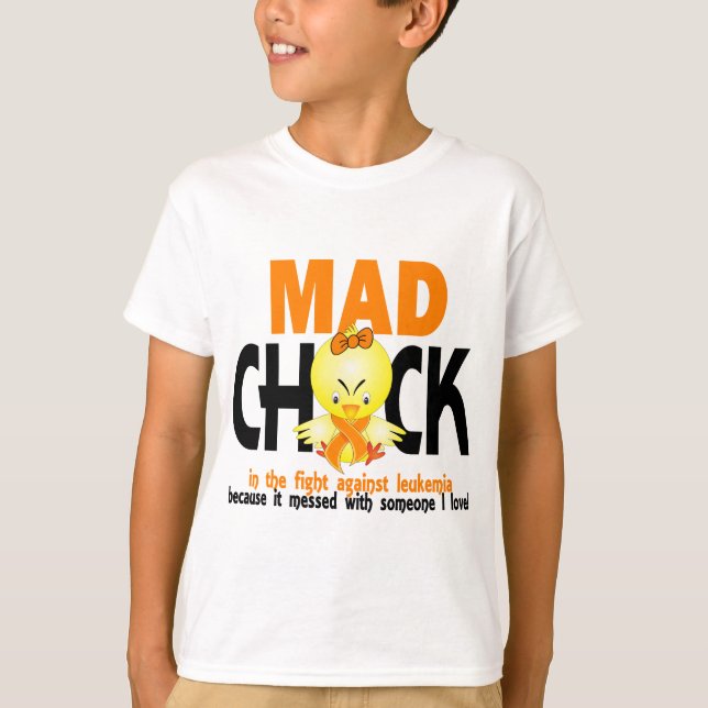 Tokig chick i slagsmålleukemiaen t-shirt (Framsida)