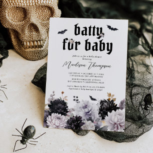 Tokig för Baby Halloween Baby Shower Inbjudningar