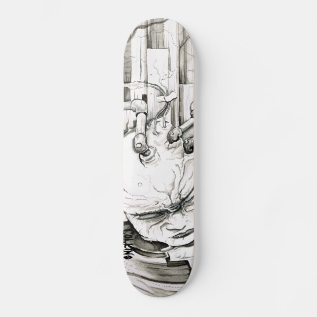 Tokig forskare skateboard bräda 21,5 cm (Framsida)
