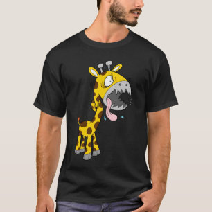 Tokig galen sinnessjuk ilsken giraffskjorta tee