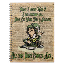 Tokig Hatter, Alice i underland, Anteckningsbok