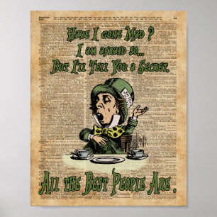 Tokig Hatter, Alice i underland, Poster