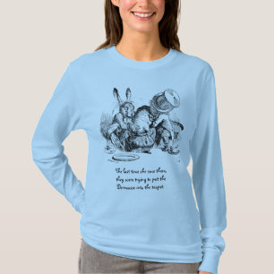 Tokig Hatter, Dormouse och marsHare T Shirt