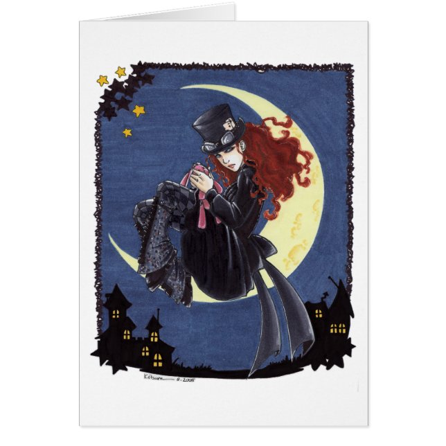 Tokig Hatter Hälsningskort (Framsidan)