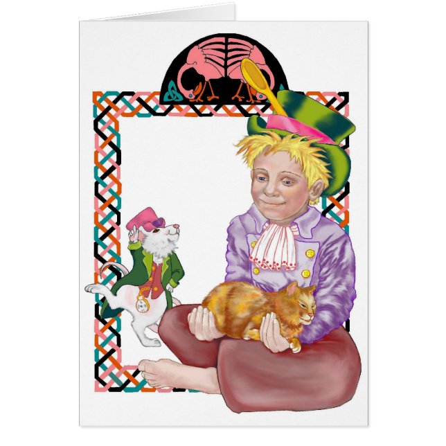 Tokig Hatter Hälsningskort (Framsidan)