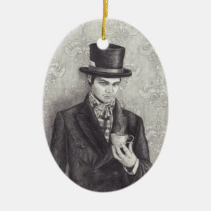 Tokig Hatter - prydnad Julgransprydnad Keramik