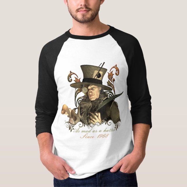 Tokig Hatter (skräddarsy datera!), Tee Shirt (Framsida)
