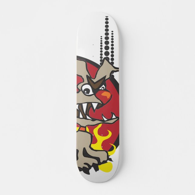 Tokig hundSkateboard Mini Skateboard Bräda 18,5 Cm (Framsida)