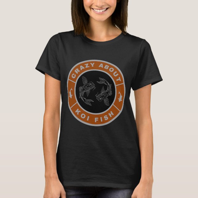 Tokig i koi-fisk t shirt (Framsida)