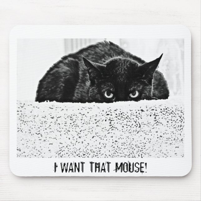 Tokig katt Mousepad Musmatta (Framsidan)