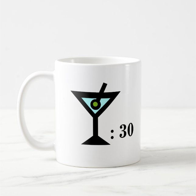Tokig kock 10 (2), martini exponeringsglas: 30 kaffemugg (Vänster)