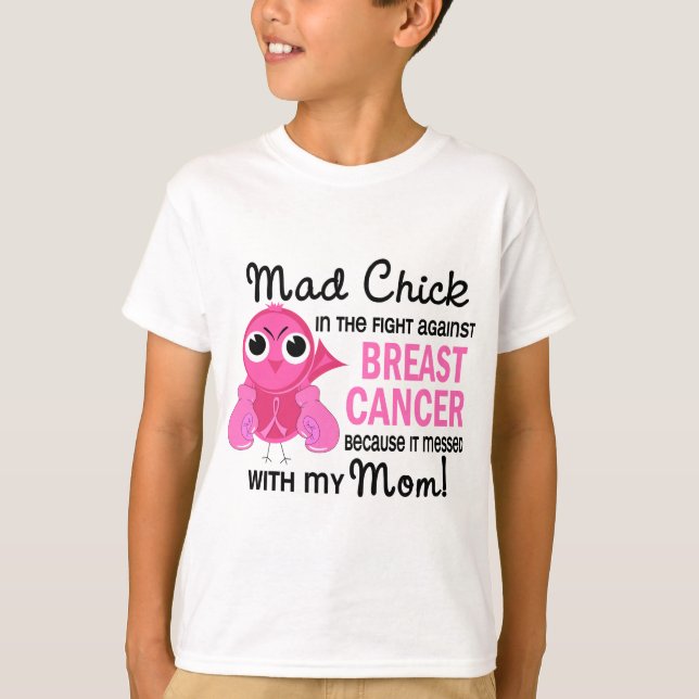 Tokig mammabröstcancer för chick 2 tee shirt (Framsida)