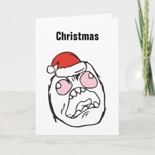 Tokig REDIGERBAR PinkEyes för julMemes troll Helgkort