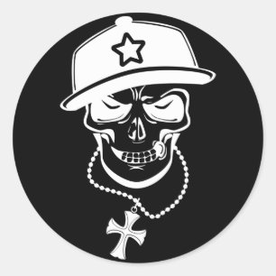 TOKIG SKULL-W RUNT KLISTERMÄRKE
