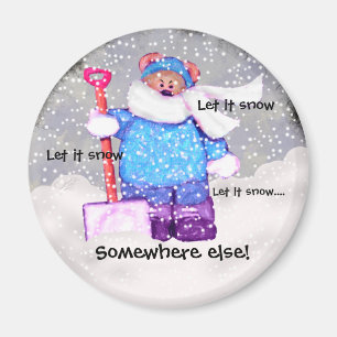 Tokig snöbjörn. magnet