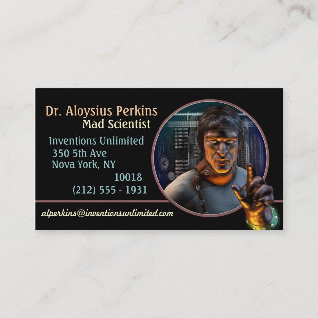 Tokig vetenskap! (M) Visitkortar Visitkort (Framsida)