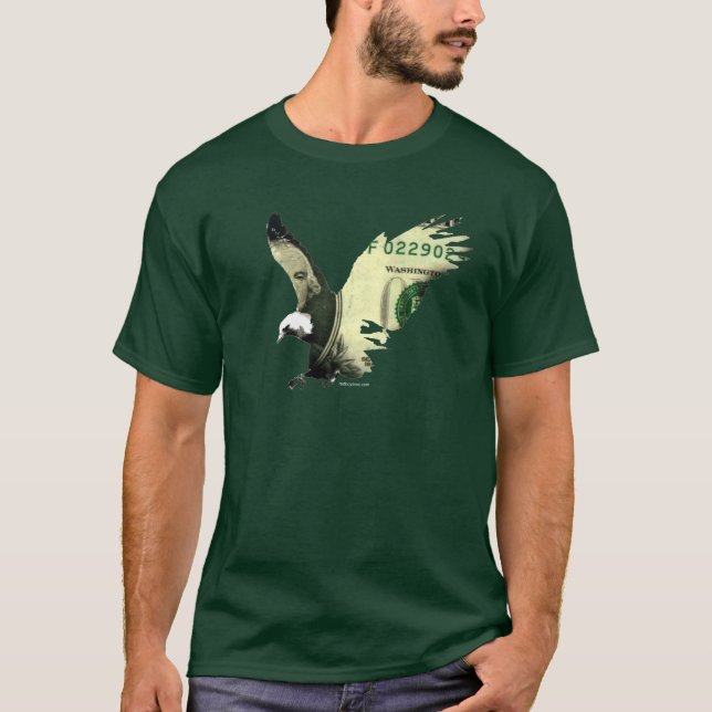Tokiga pengar som flyger dollar tee shirt (Framsida)