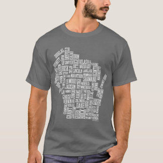 Tokigt om Wisconsin (grå färg) Tee Shirt
