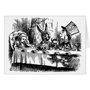 Tokigt Teaparty Hälsningskort