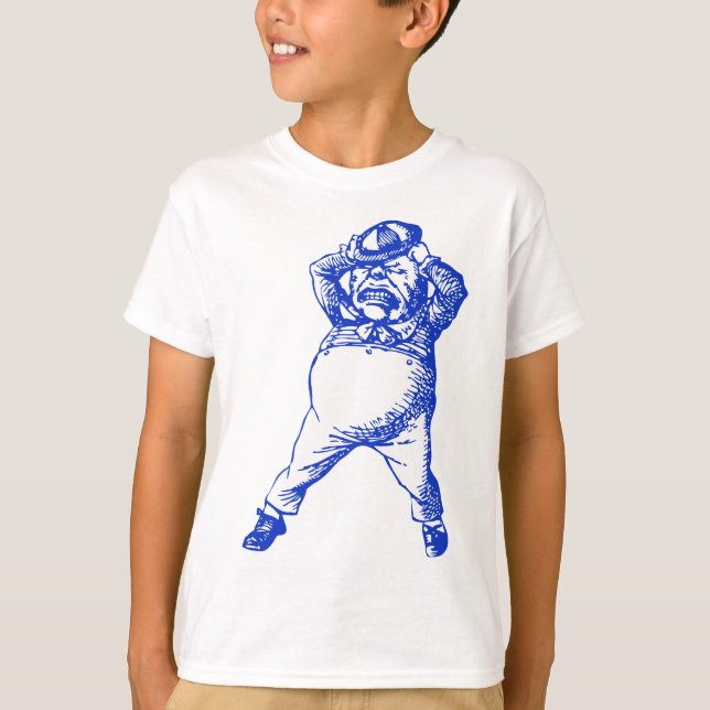 Tokigt Tweedle Dee Inked blått T Shirt (Framsida)