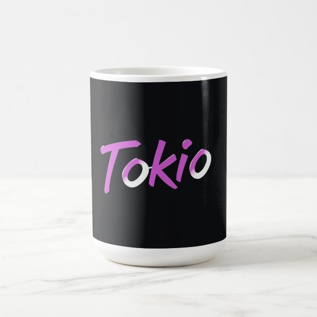 Tokio lila och vit kaffemugg (Center)