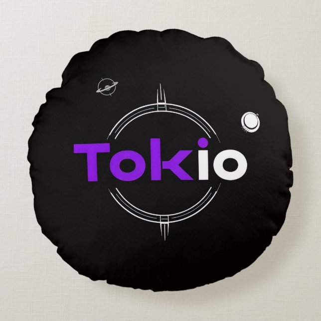 Tokio samuraj rund kudde (Framsidan)