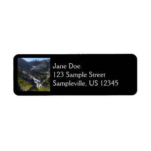 Tokopah Falls I vid Sequoia National Park Returadress Etikett