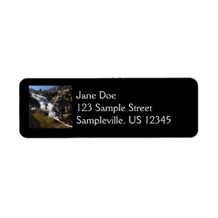 Tokopah Falls II vid Sequoia National Park Returadress Etikett
