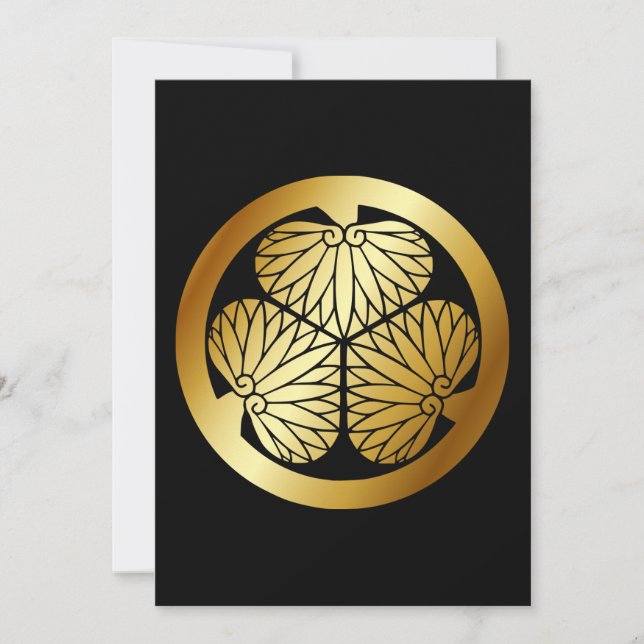 Tokugawa Shogun Japanese Family Crest Inbjudningar (Framsida)