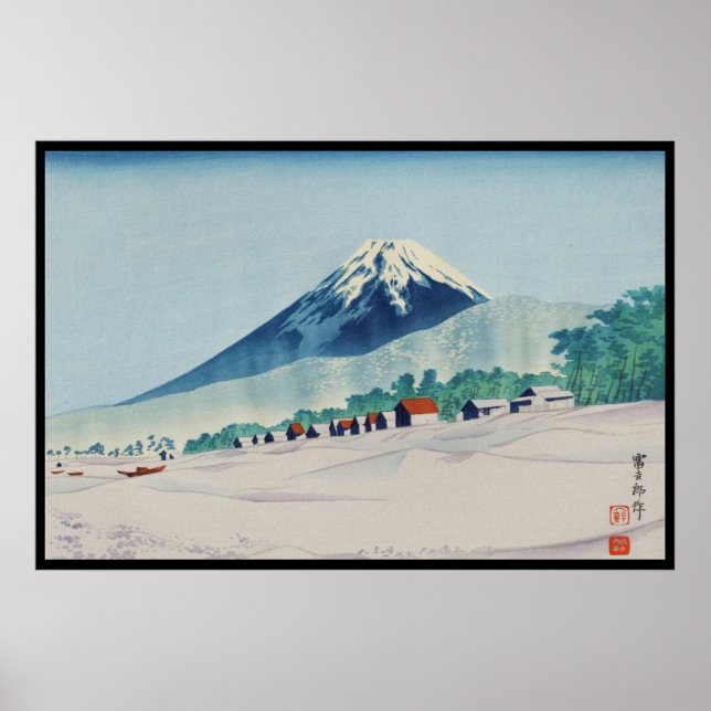 Tokuriki Tomikichiro 36 Synpunkter från Fuji Art J Poster (Framsidan)