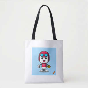 "Tokyo 2008 Olympic-Inspired Mascot Design Tote Ba Tygkasse
