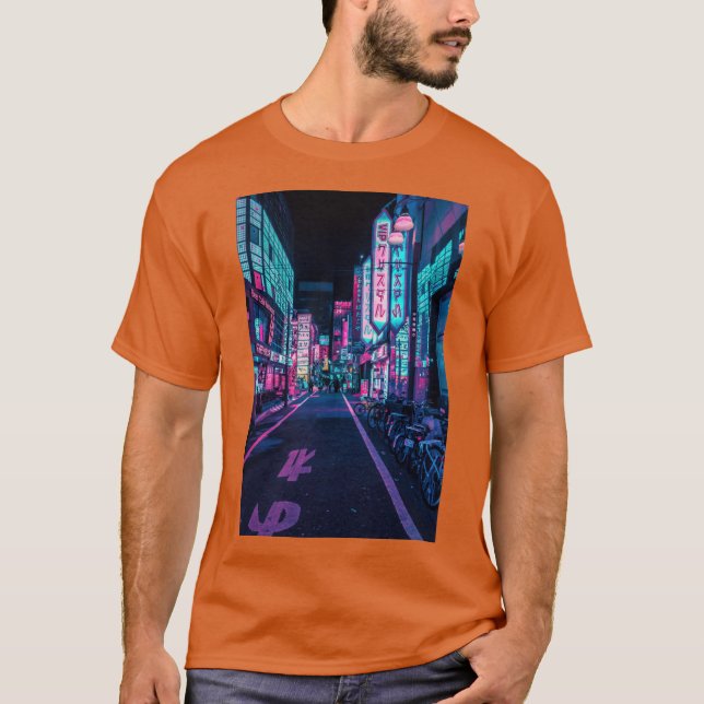 Tokyo A Neon Wonderland Active T Shirt (Framsida)