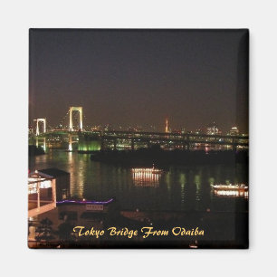 Tokyo Bridge från Odaiba, Tokyo Japan Magnet