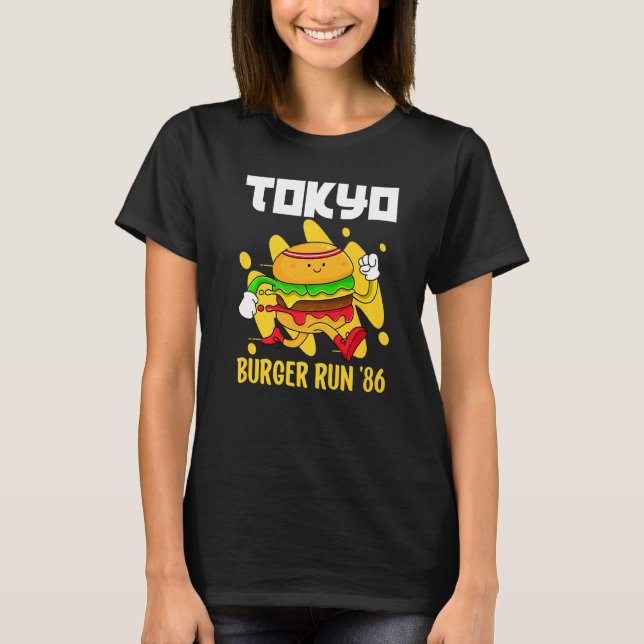 Tokyo Burger Springa sedan 1986 japanska arbetsför T Shirt (Framsida)