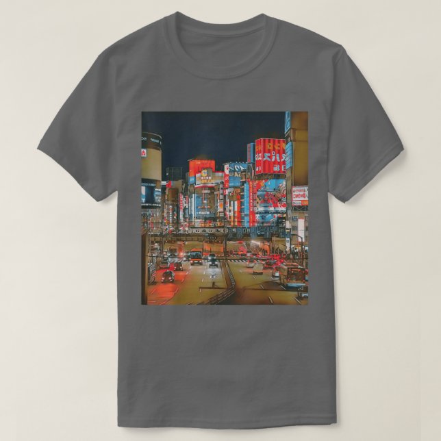 Tokyo City Night Street T-Shirt (Design framsida)