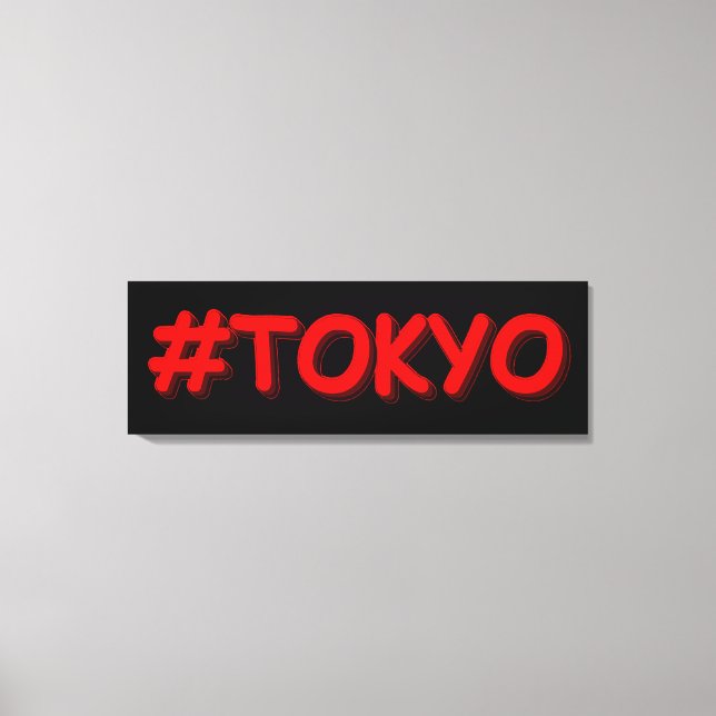 "#Tokyo" Cute Design Köp nu Canvastryck (Framsida)