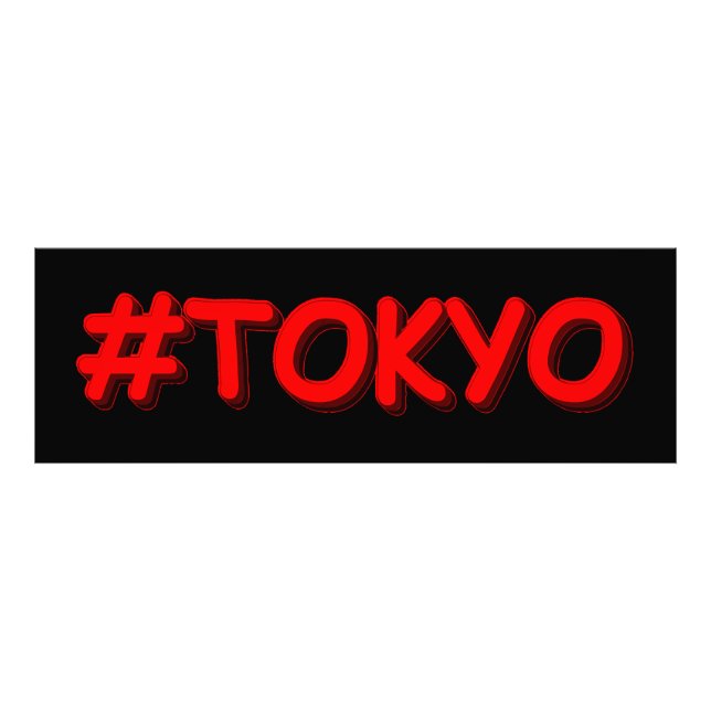 "#Tokyo" Cute Design Köp nu Fototryck (Framsidan)