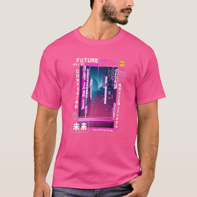 Tokyo cyberpunk vaporwave in japanese retro vibes t shirt (Framsida)