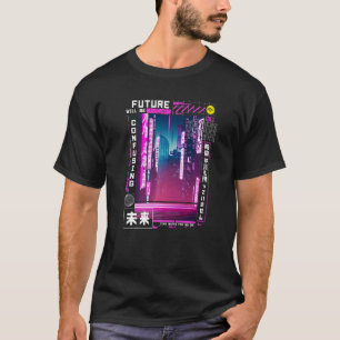 Tokyo cyberpunk vaporwave in japanese retro vibes t shirt