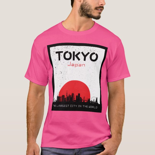 Tokyo den största staden i världen present t shirt (Framsida)