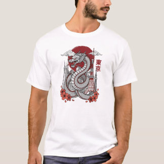 Tokyo Dragon City T-Shirt | Japansk drak och Sk