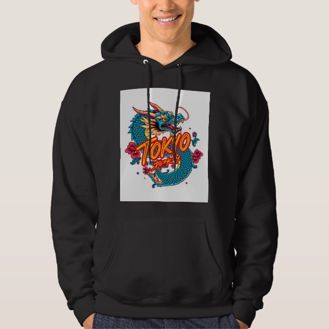 Tokyo-drake Hoodie (Framsida)