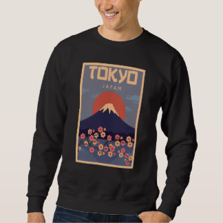 Tokyo Fuji Volcano Japan Lång Ärmad Tröja