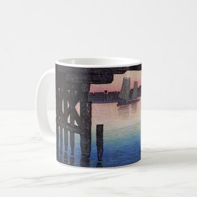 Tokyo Fukagawa, Hasui Kawase Kaffemugg (Framsida vänster)