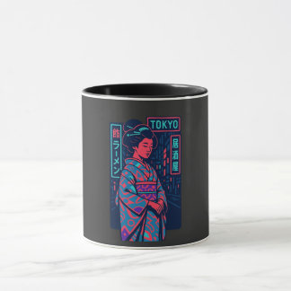 Tokyo Glow Geisha i neonljusa gator Mugg