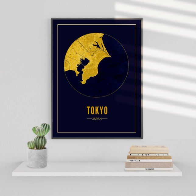 Tokyo Golden Karta Fototryck (Skapare uppladdad)