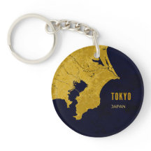 Tokyo Golden Map Akrylnyckelring