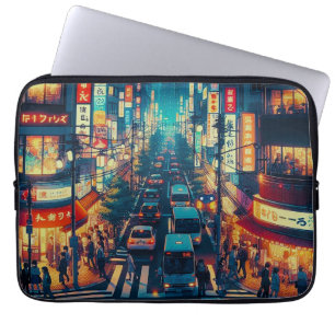 Tokyo i rörelse laptop fodral