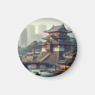 Tokyo Imperial Palace landskap Japan Resa Magnet
